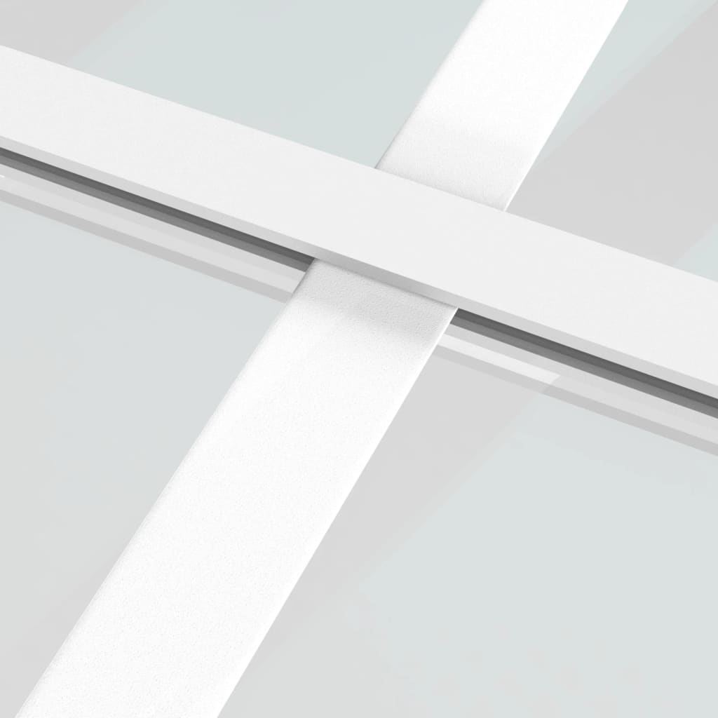 vidaXL Schiebetür ESG-Glas und Aluminium 90x205 cm Weiß