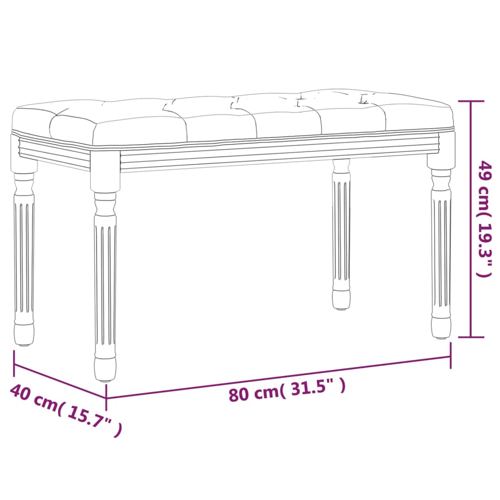 vidaXL Sitzbank 80x40x49 cm Leinen