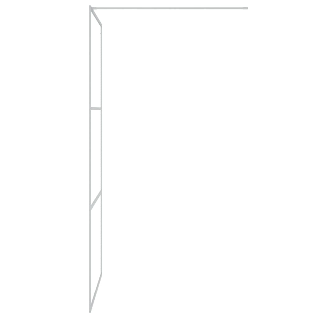 vidaXL Duschwand für Begehbare Dusche Silbern 100x195 cm ESG-Klarglas