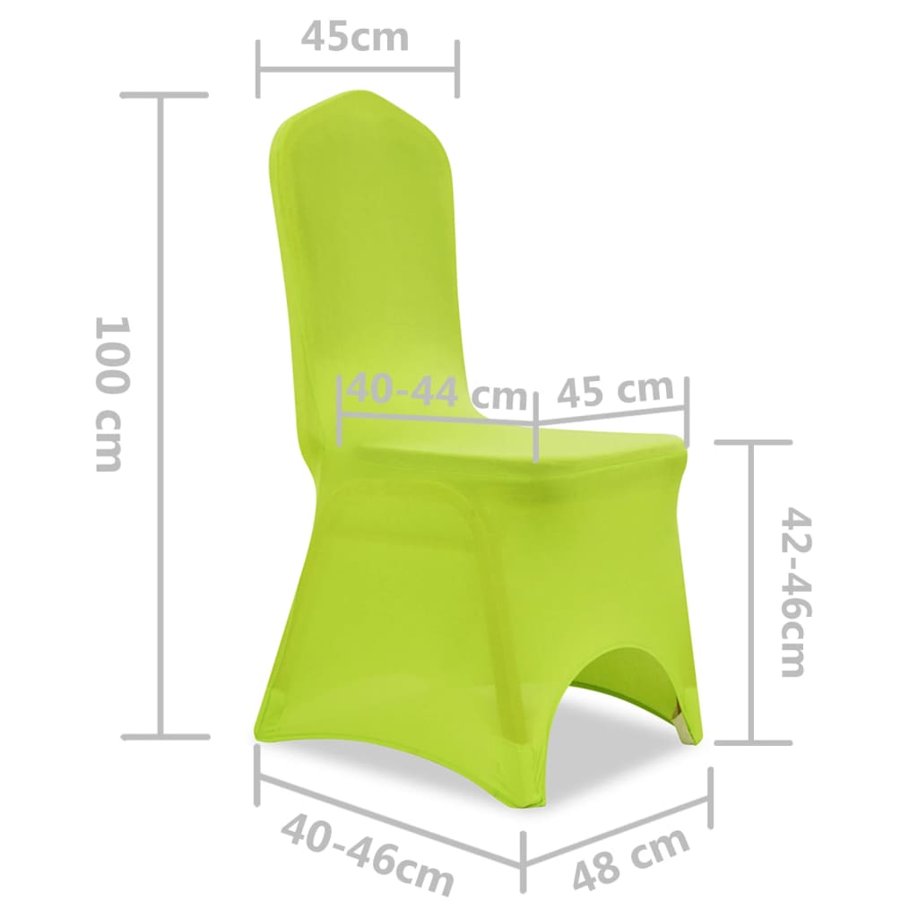 vidaXL Stretch Stuhlbezug 6 Stück Grün