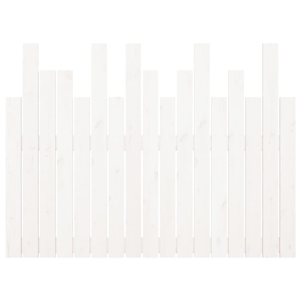 vidaXL Wand-Kopfteil Weiß 108x3x80 cm Massivholz Kiefer