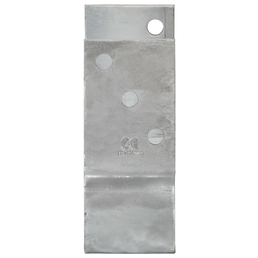 vidaXL Pfostenträger 6 Stk. Silbern 9×6×15 cm Verzinkter Stahl