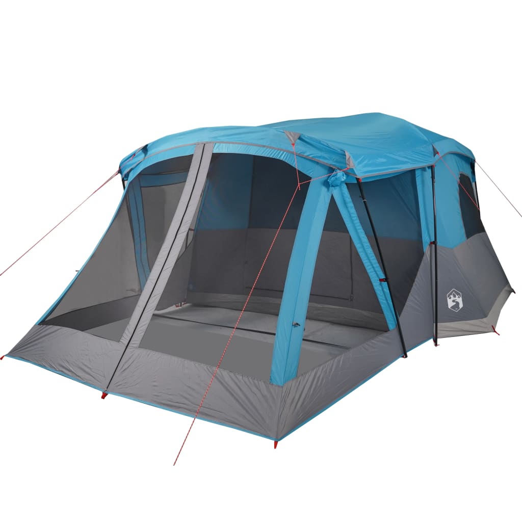 vidaXL Campingzelt mit Vorzelt 4 Personen Blau Wasserdicht