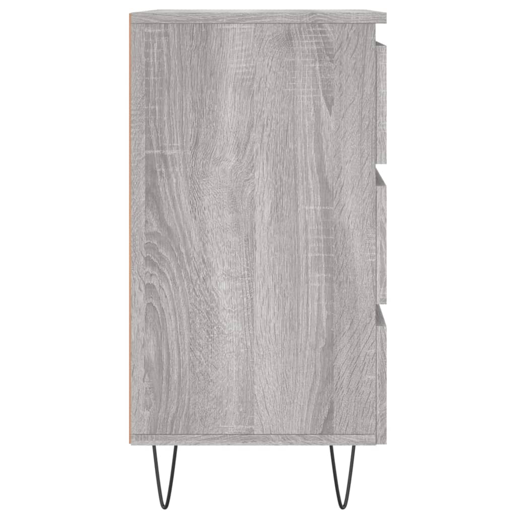 vidaXL Nachttische 2 Stk. Grau Sonoma 40x35x69 cm Holzwerkstoff