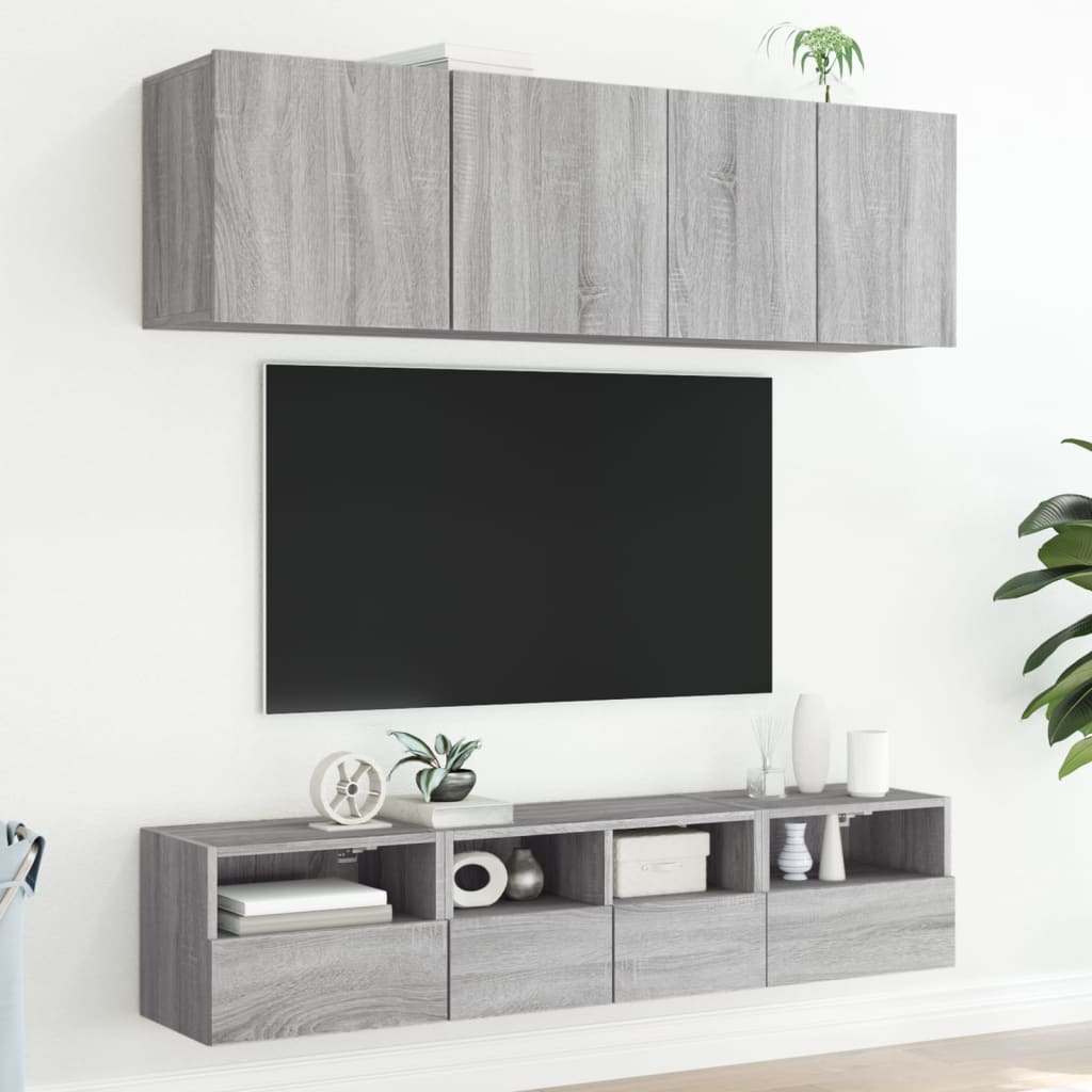vidaXL TV-Wandschrank Grau Sonoma 40x30x30 cm Holzwerkstoff