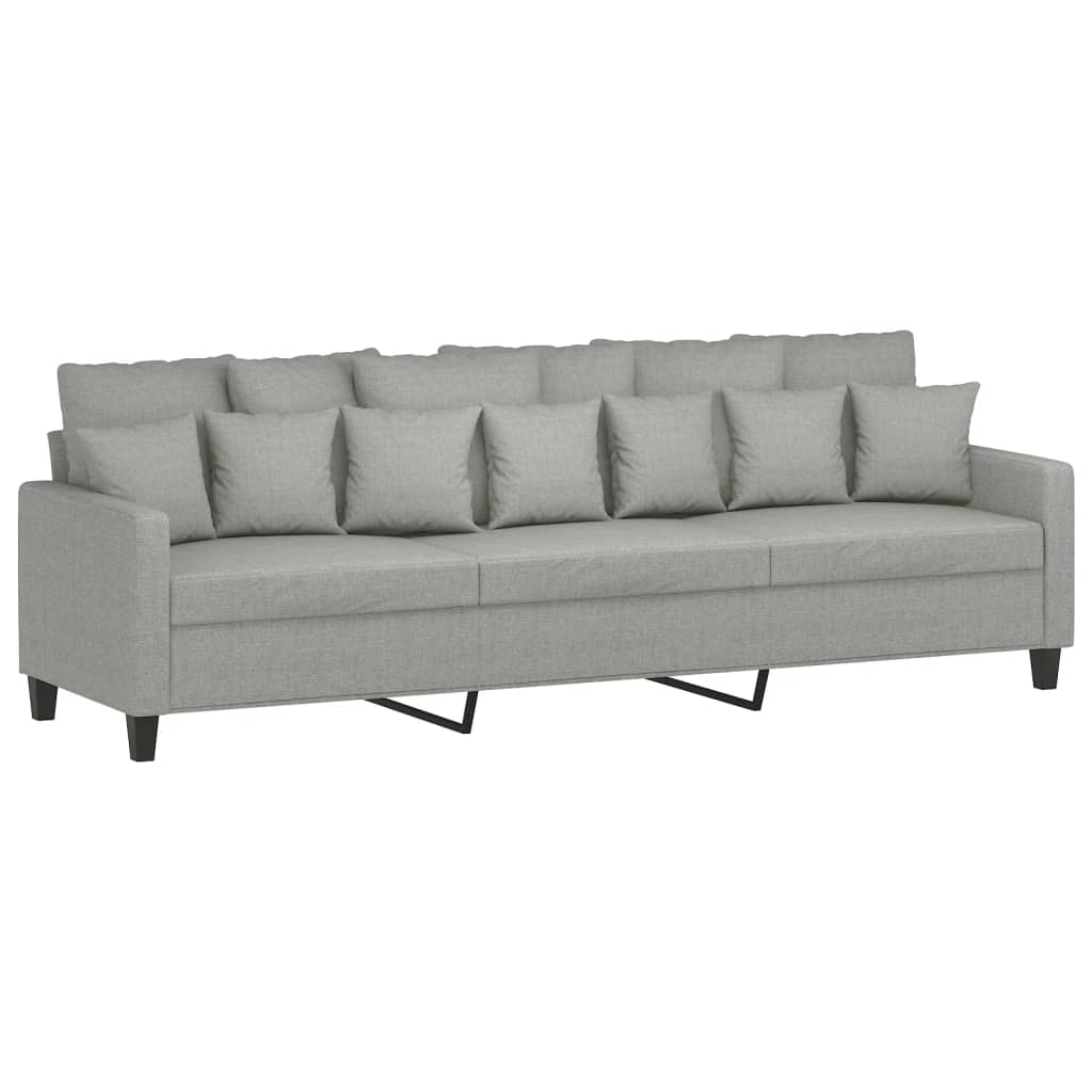 vidaXL 3-Sitzer-Sofa Hellgrau 210 cm Stoff