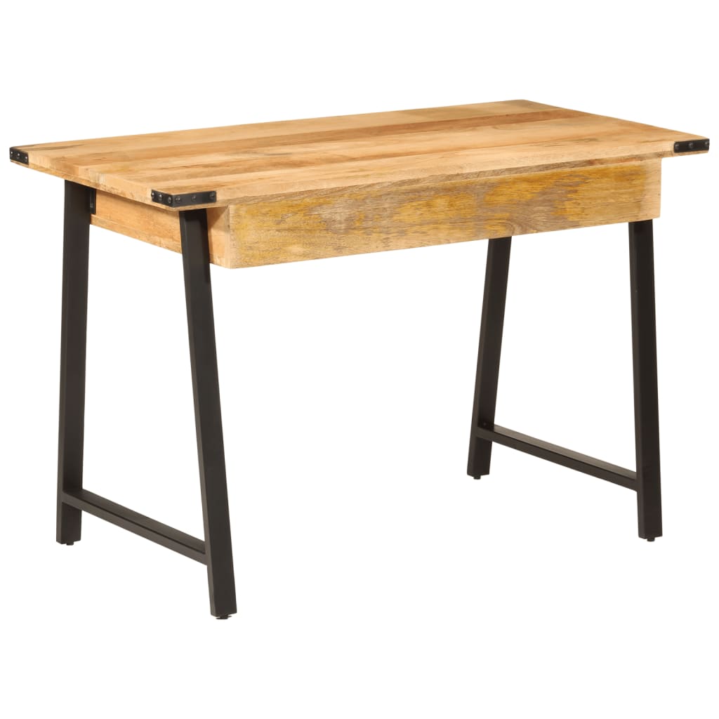 vidaXL Schreibtisch mit Schubladen 105x55x70 cm Massivholz Mango Eisen