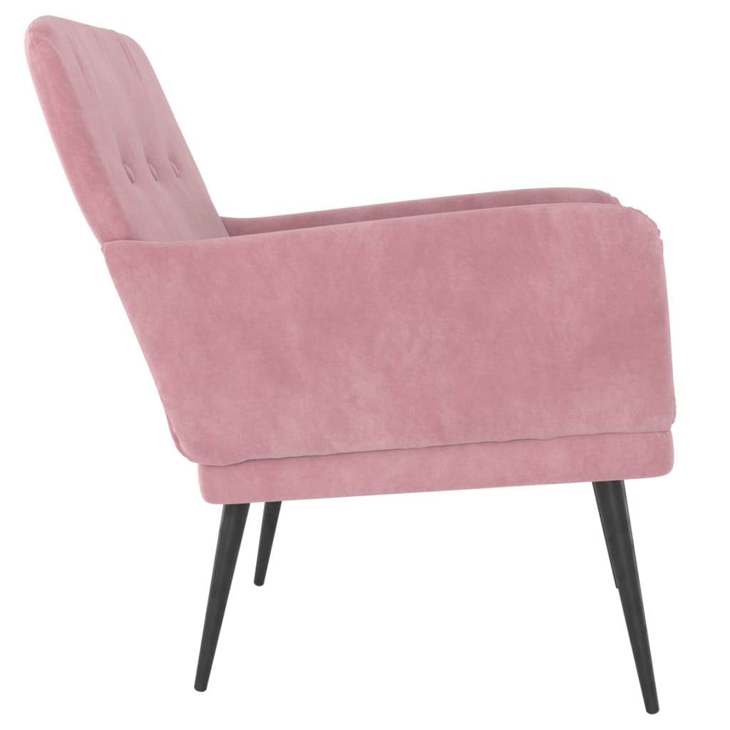 vidaXL Sessel Rosa 62x79x79 cm Samt