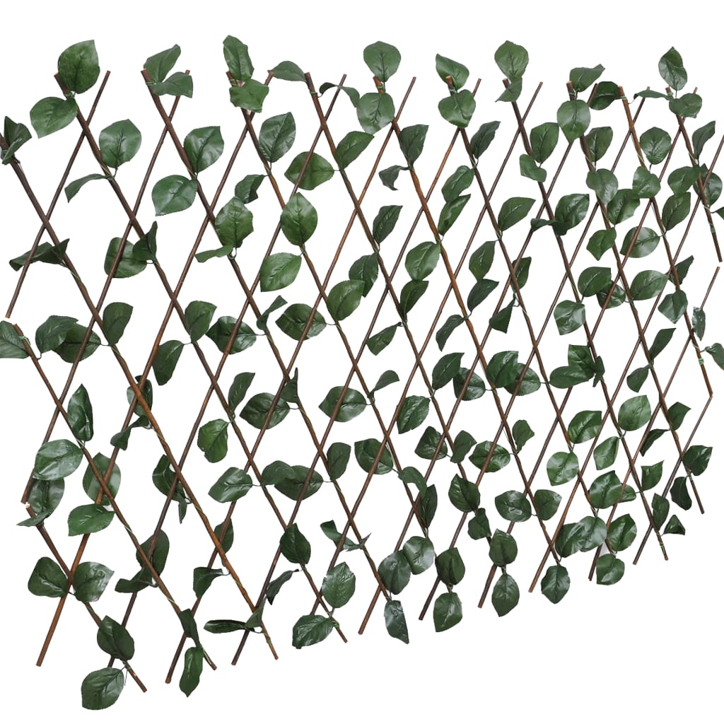 vidaXL Weidenzaun-Rankgitter 5 Stk. mit künstlichen Blättern 180x30 cm