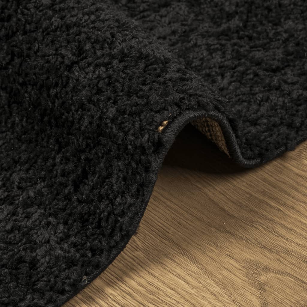 vidaXL Shaggy-Teppich PAMPLONA Hochflor Modern Schwarz 100x200 cm