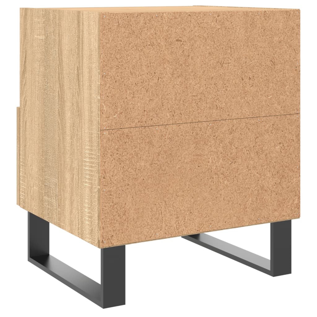 vidaXL Nachttische 2 Stk. Sonoma-Eiche 40x35x47,5 cm Holzwerkstoff