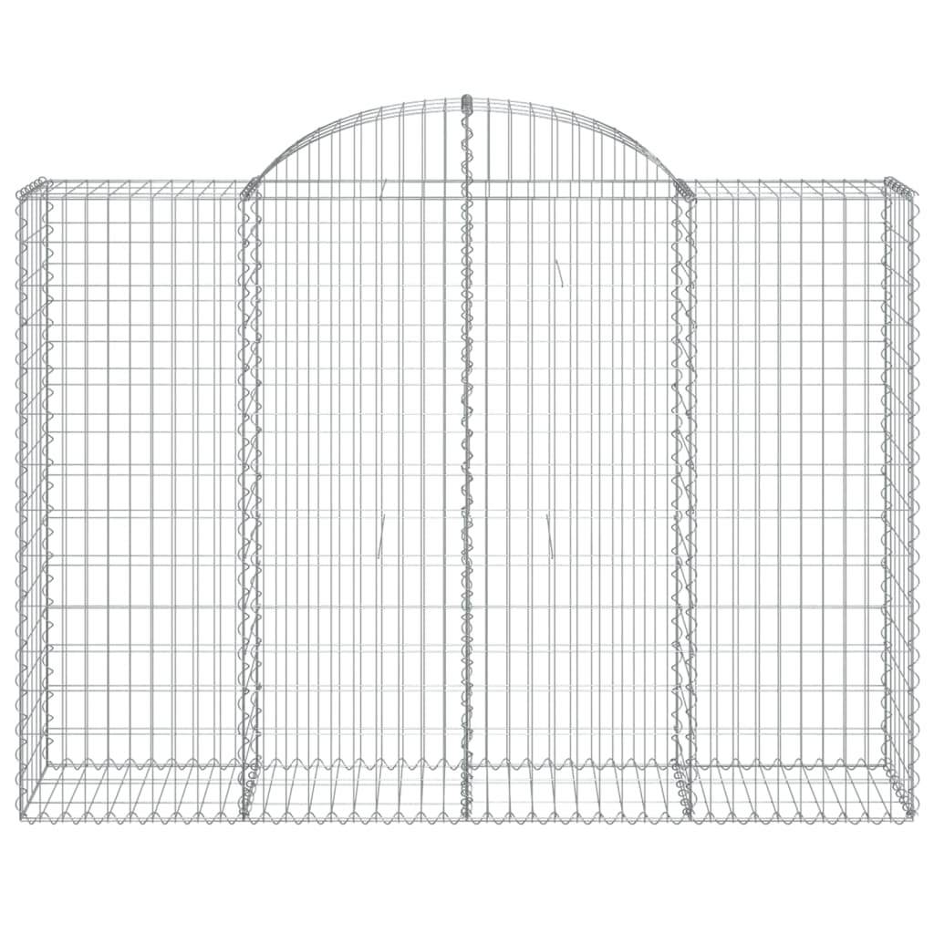 vidaXL Gabionen mit Hochbogen 20Stk. 200x50x140/160cm Verzinktes Eisen