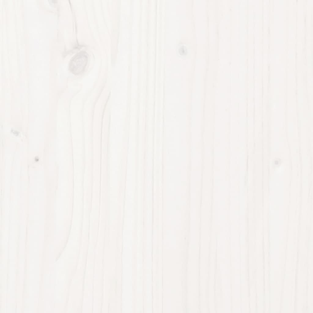 vidaXL Massivholzbett Kiefer 75x190 cm Weiß