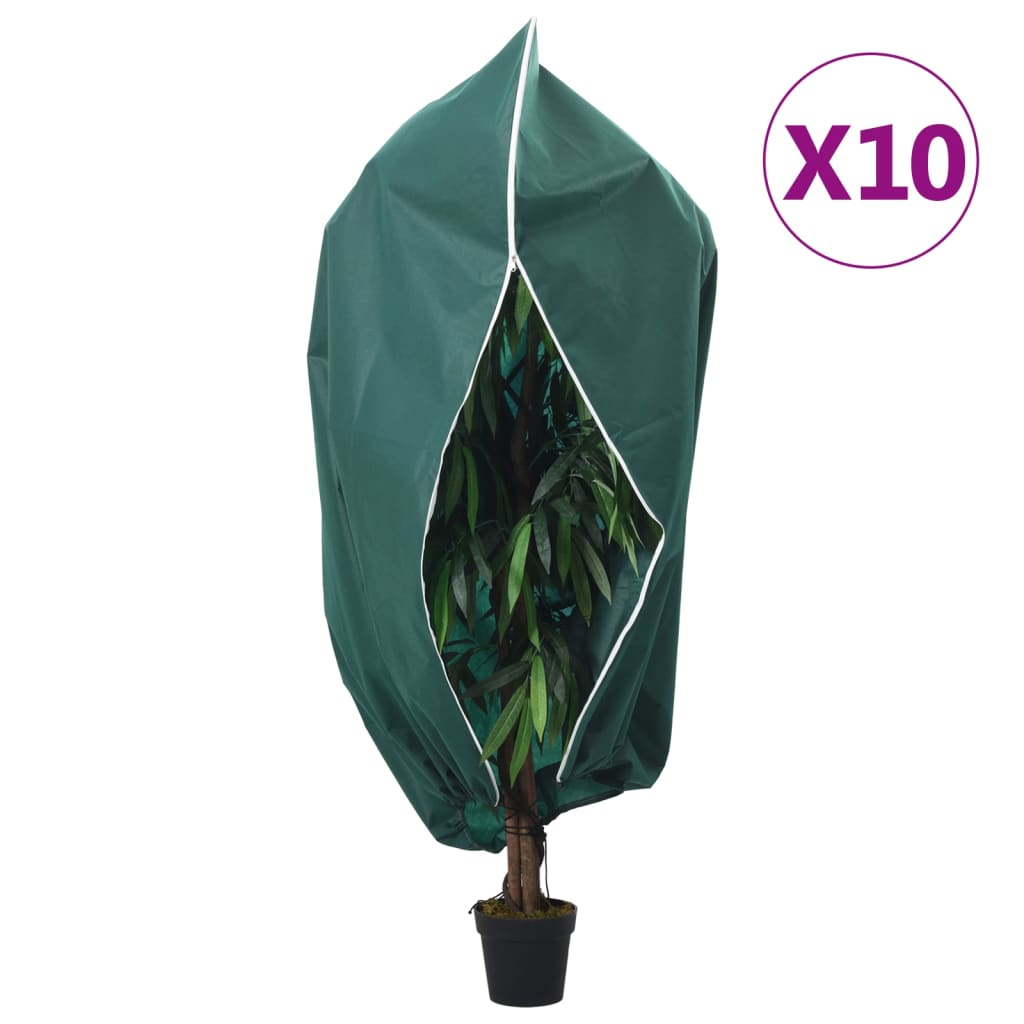 vidaXL Wintervlies mit Reißverschluss 10 Stk. 70 g/m² 1,2x1,8 m