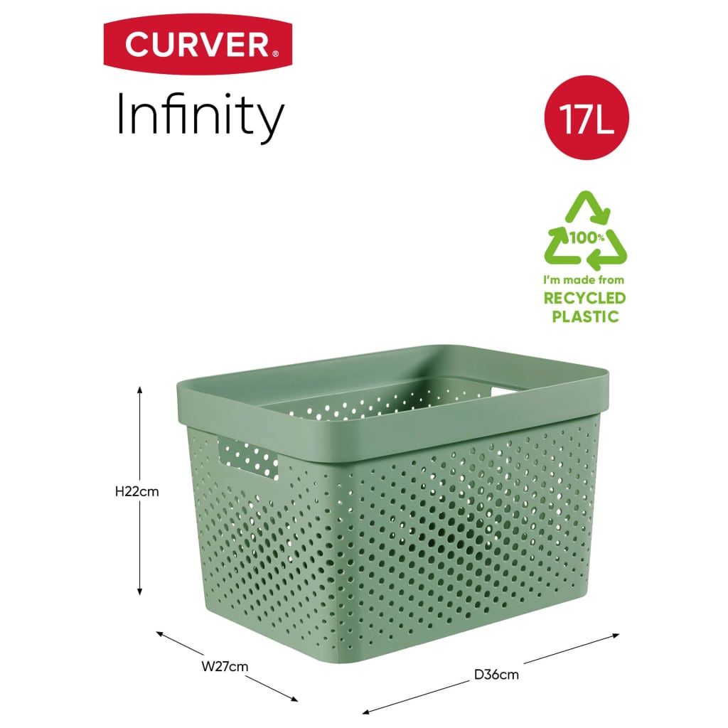 Curver Infinity Aufbewahrungsboxen 4 Stk. mit Deckel 11+17 L Grün