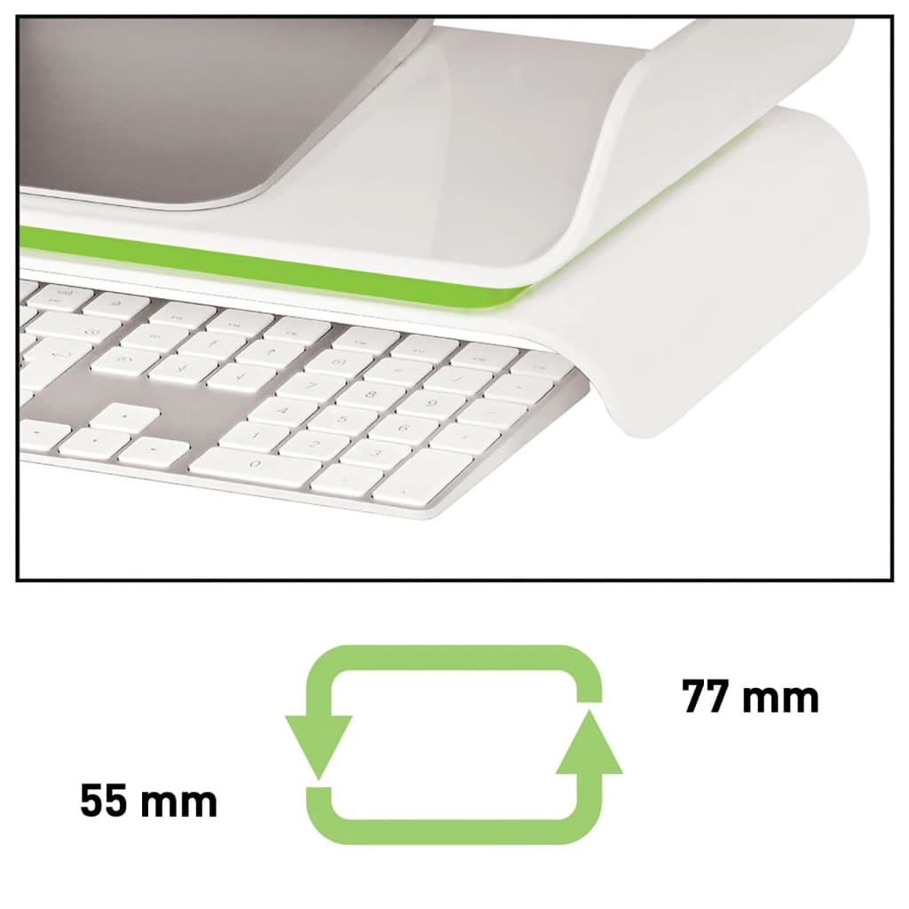 Leitz Monitorständer Ergo WOW Verstellbar Grün und Weiß