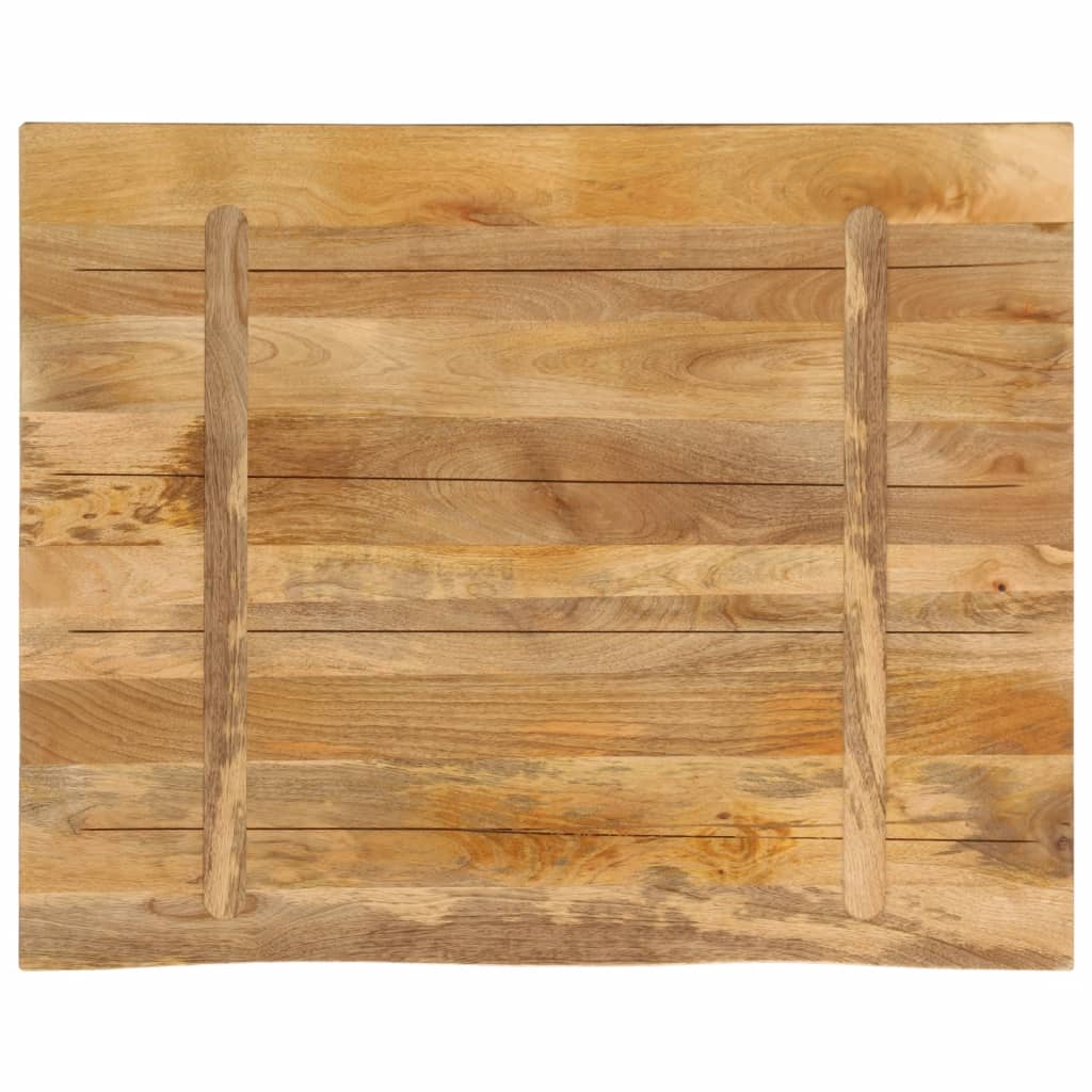 vidaXL Tischplatte 110x80x3,8 cm Baumkante Massivholz Raues Mangoholz