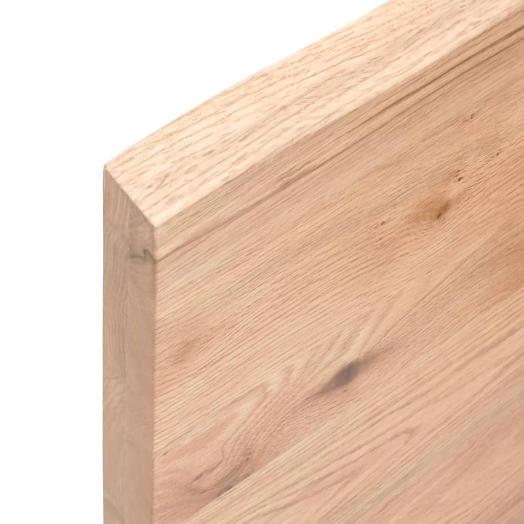 vidaXL Tischplatte 140x50x(2-4) cm Massivholz Behandelt Baumkante