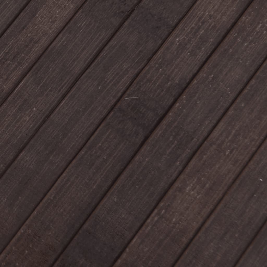 vidaXL Teppich Quadratisch Dunkelbraun 100x100 cm Bambus