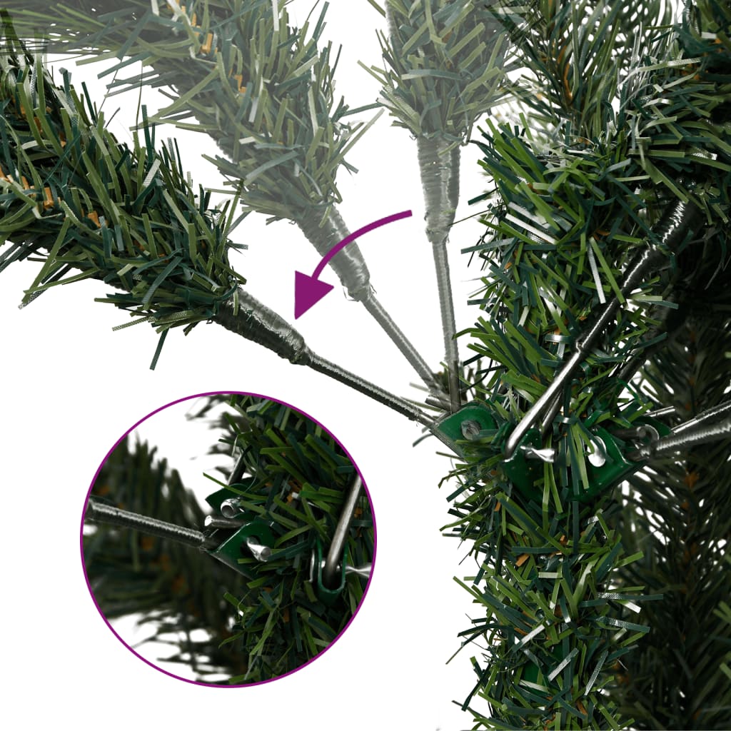 vidaXL Künstlicher Weihnachtsbaum Klappbar mit Ständer Grün 180 cm