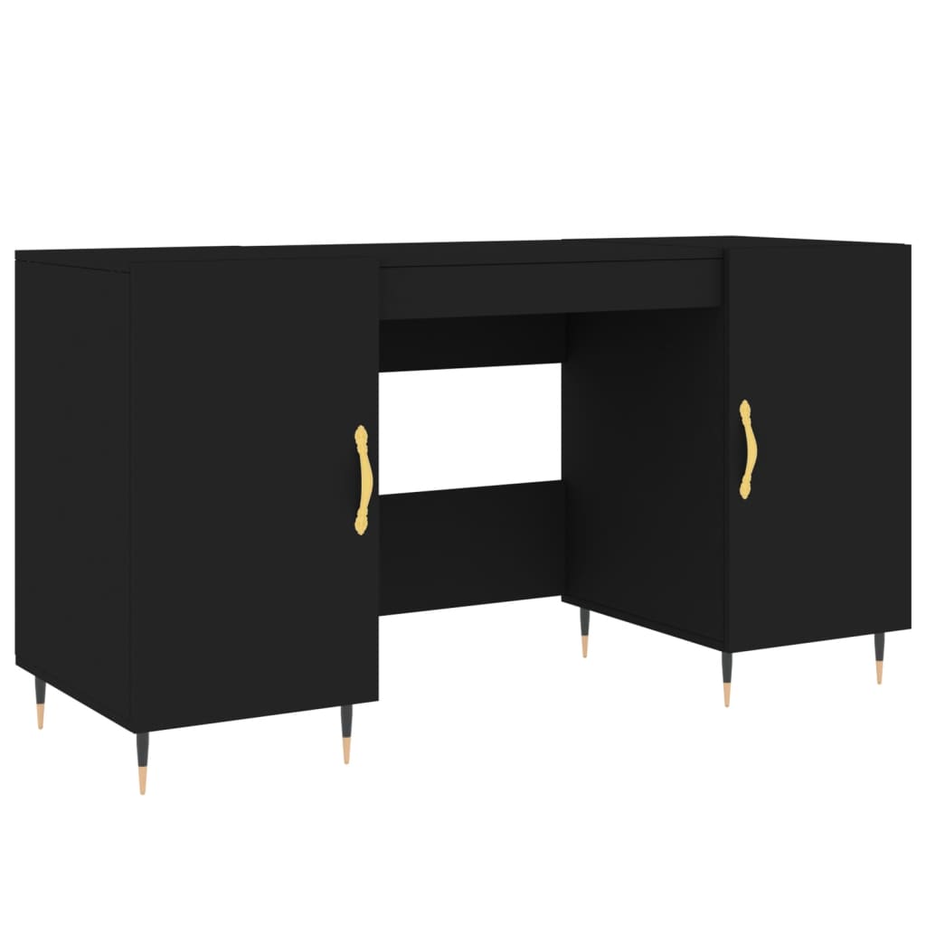 vidaXL Schreibtisch Schwarz 140x50x75 cm Holzwerkstoff