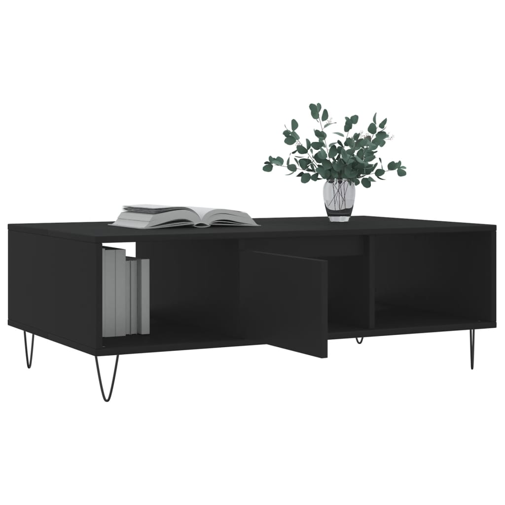 vidaXL Couchtisch Schwarz 104x60x35 cm Holzwerkstoff