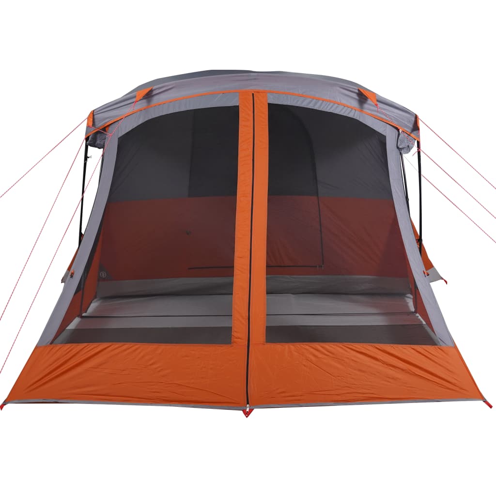 vidaXL Campingzelt mit Vorzelt 4 Personen Orange Wasserdicht