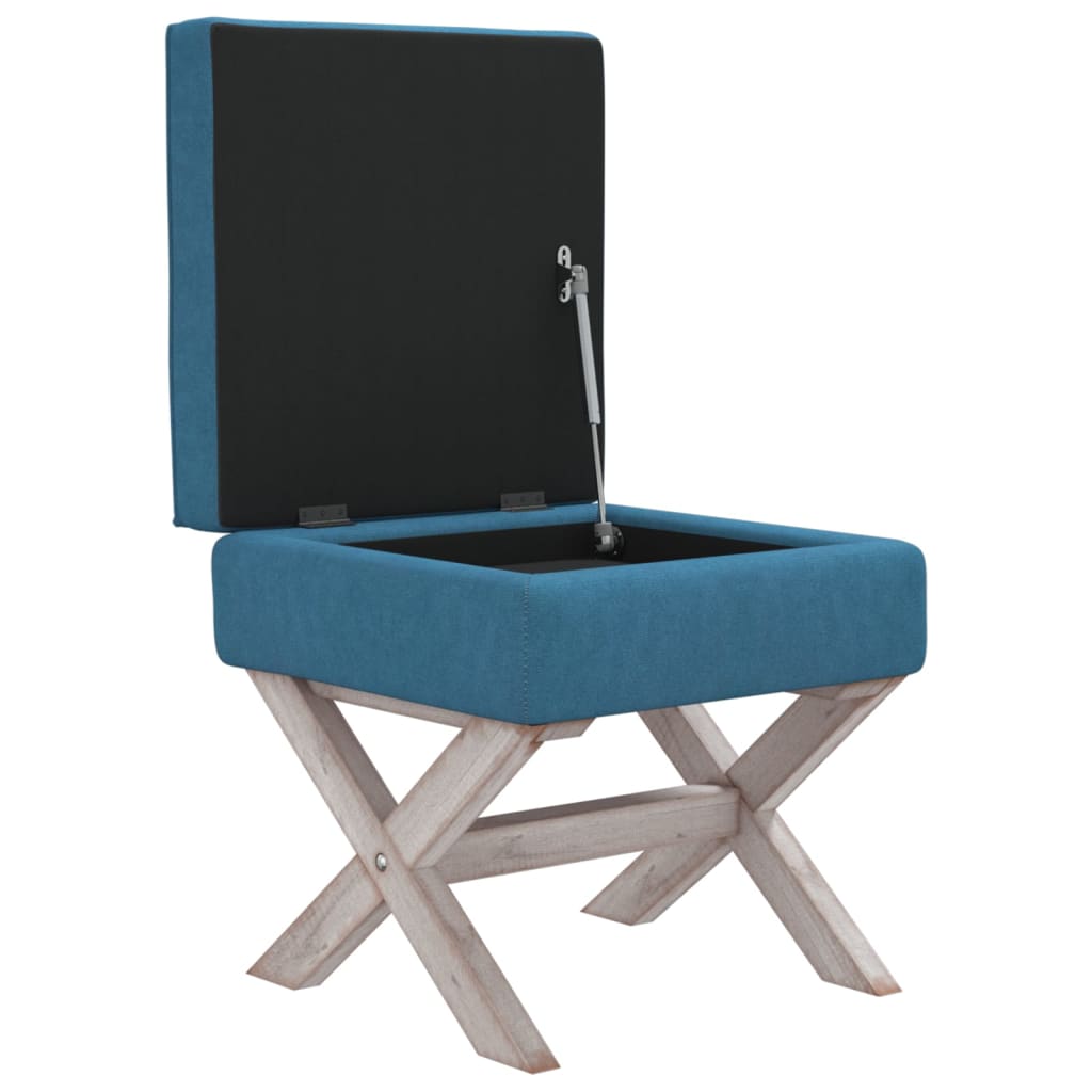 vidaXL Hocker mit Stauraum Blau 45x45x49 cm Samt