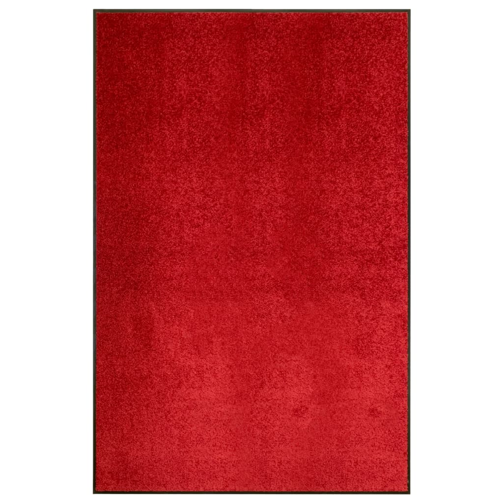 vidaXL Fußmatte Waschbar Rot 120x180 cm