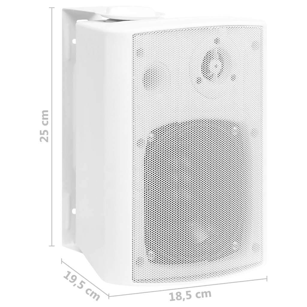 vidaXL Wandlautsprecher Stereo 2 Stk. Weiß Indoor Outdoor 100 W