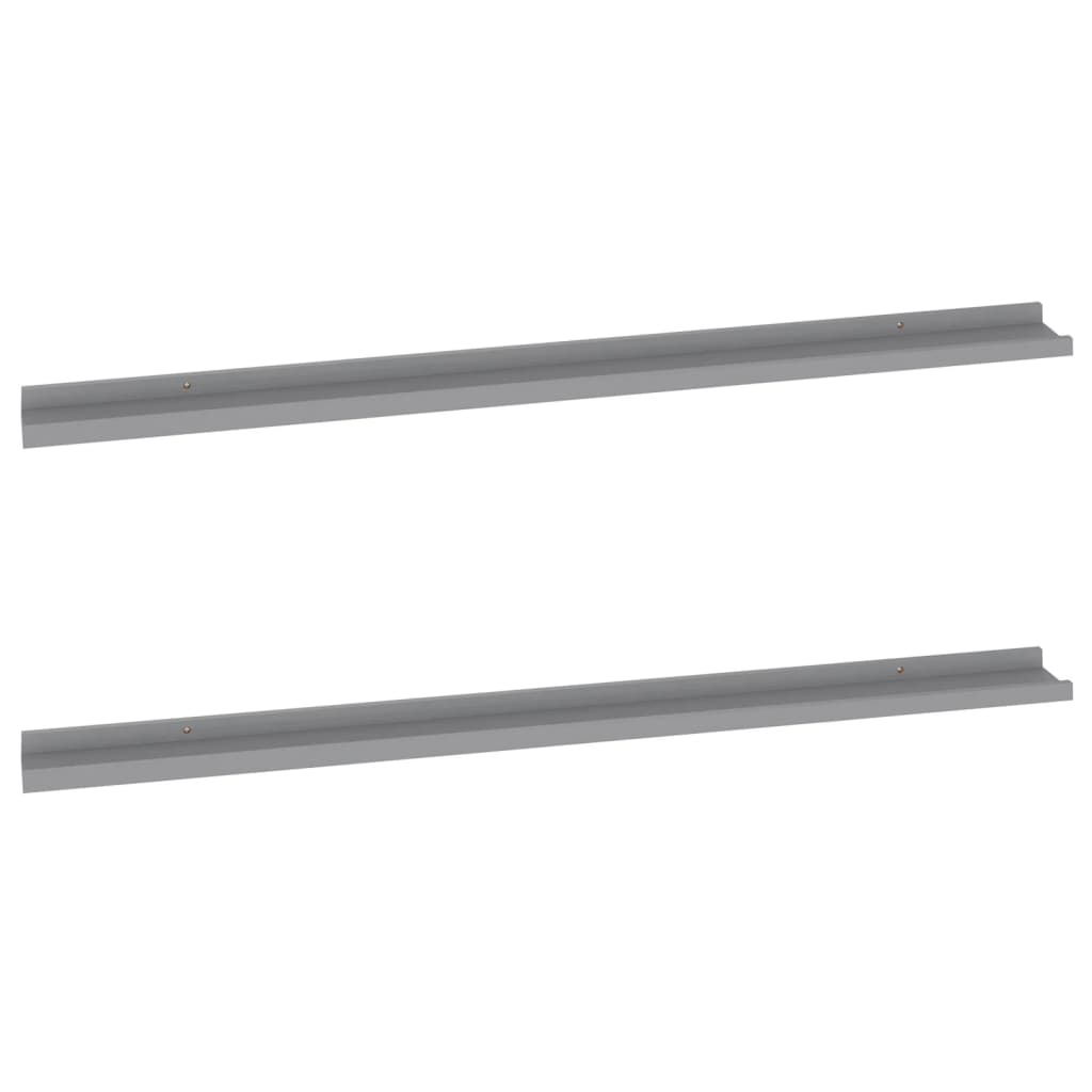 vidaXL Wandregale 2 Stk. Grau 115x9x3 cm