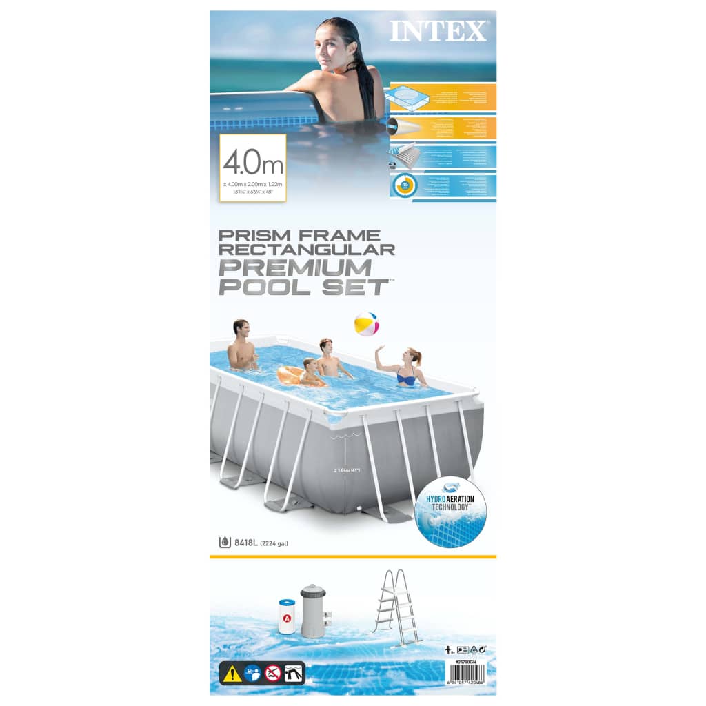 Intex Swimmingpool-Set Prism Frame Rechteckig 400x200x122 cm