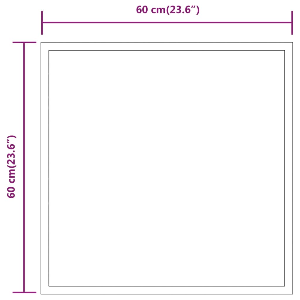 vidaXL LED-Badspiegel 60x60 cm