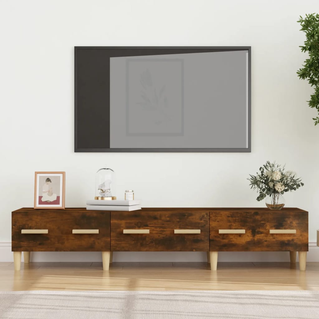 vidaXL TV-Schrank Räuchereiche 150x34,5x30 cm Holzwerkstoff