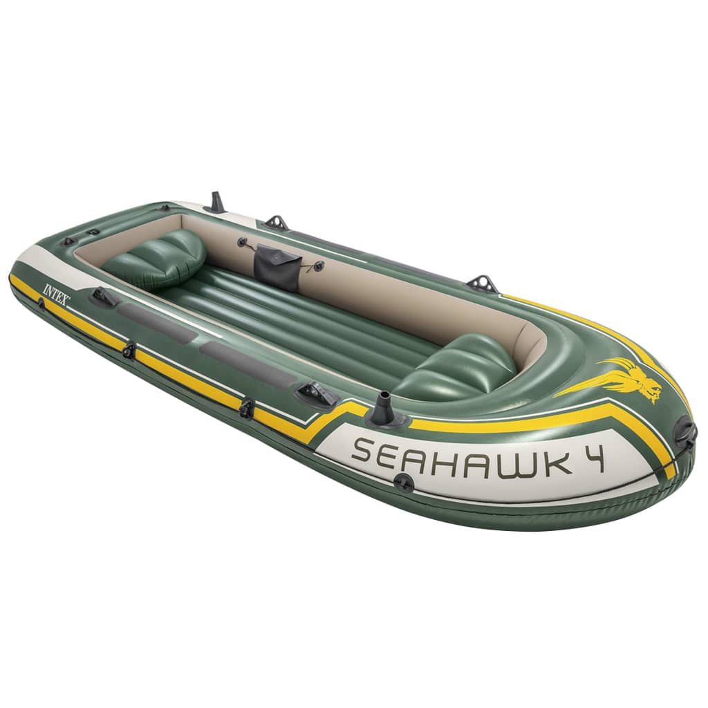 Intex Schlauchboot-Set Seahawk 4 mit Trolling-Motor und Halterung