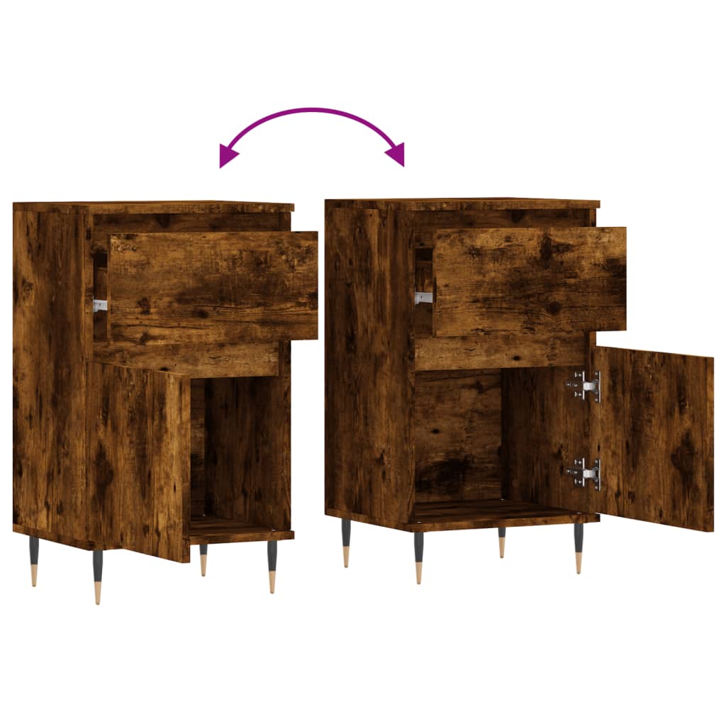 vidaXL Sideboard Räuchereiche 40x35x70 cm Holzwerkstoff