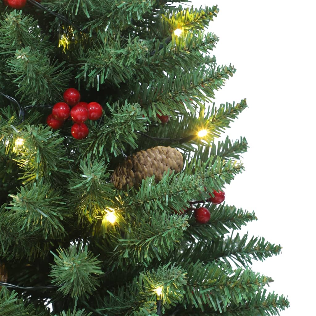 vidaXL Künstliche Weihnachtsbäume 2 Stk. 100 LEDs Grün 120 cm