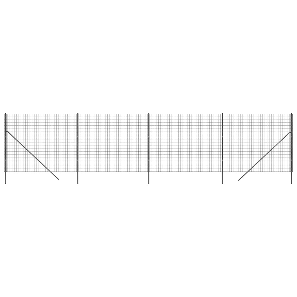 vidaXL Maschendrahtzaun Anthrazit 2,2x10 m Verzinkter Stahl