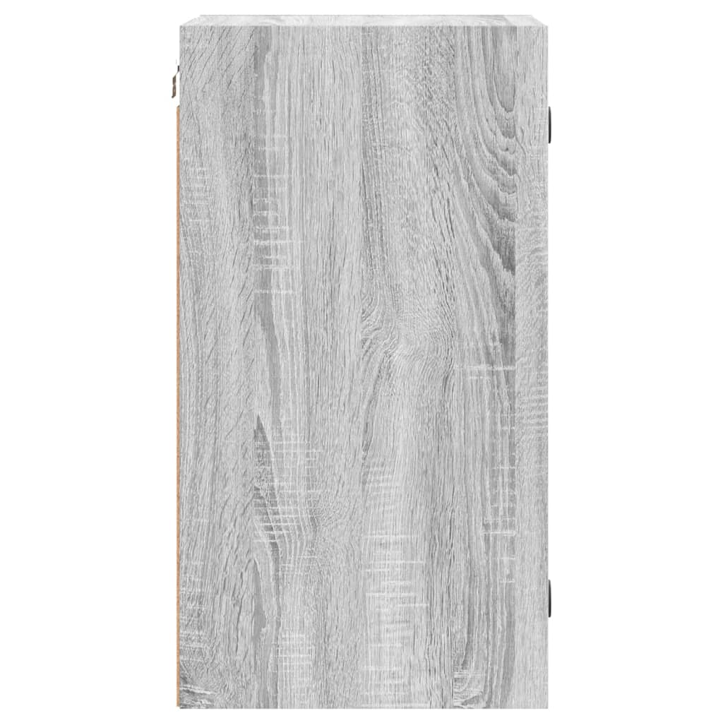 vidaXL Wandschrank mit Glastüren Grau Sonoma 35x37x68,5 cm