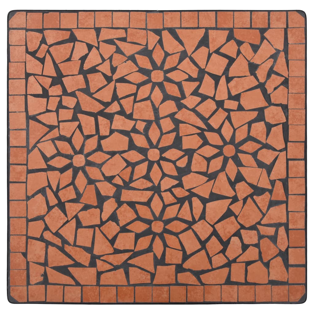 vidaXL Mosaik-Bistrotisch Terrakotta 60 cm Keramik