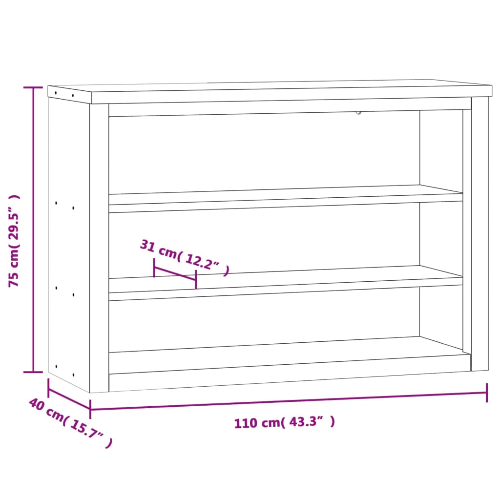 vidaXL Küchen-Wandschrank mit Ablagen Edelstahl