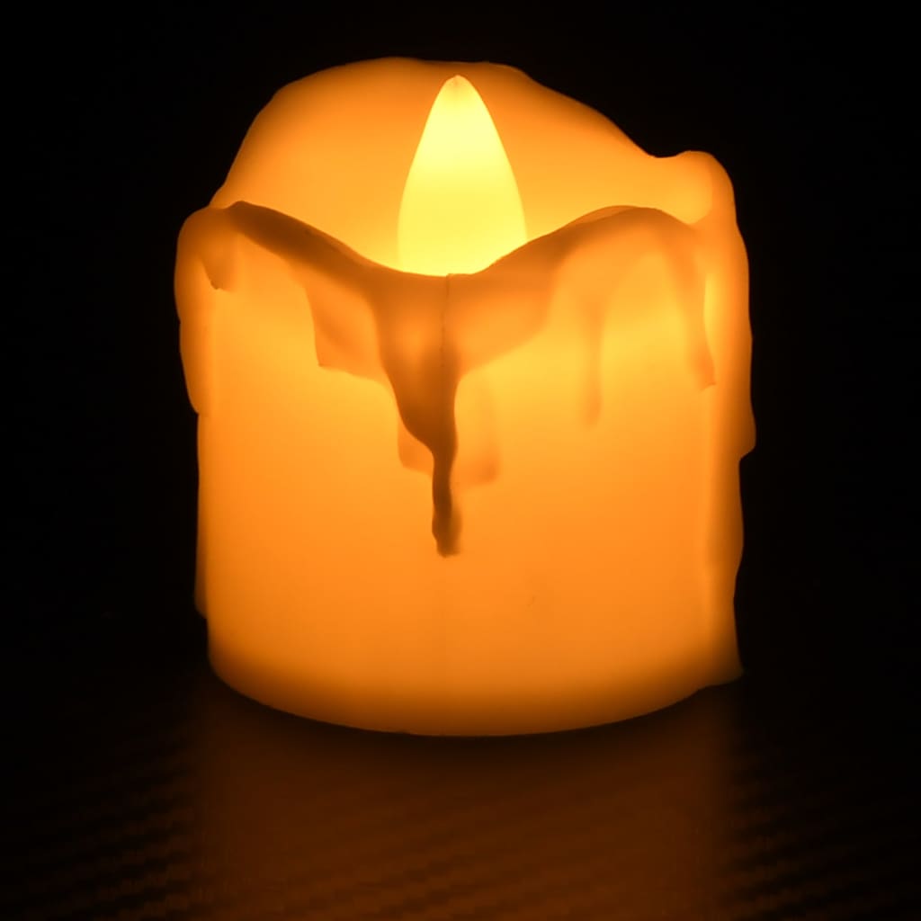 vidaXL Flammenlose Teelichter LED-Kerzen Elektrisch 24 Stk. Warmweiß