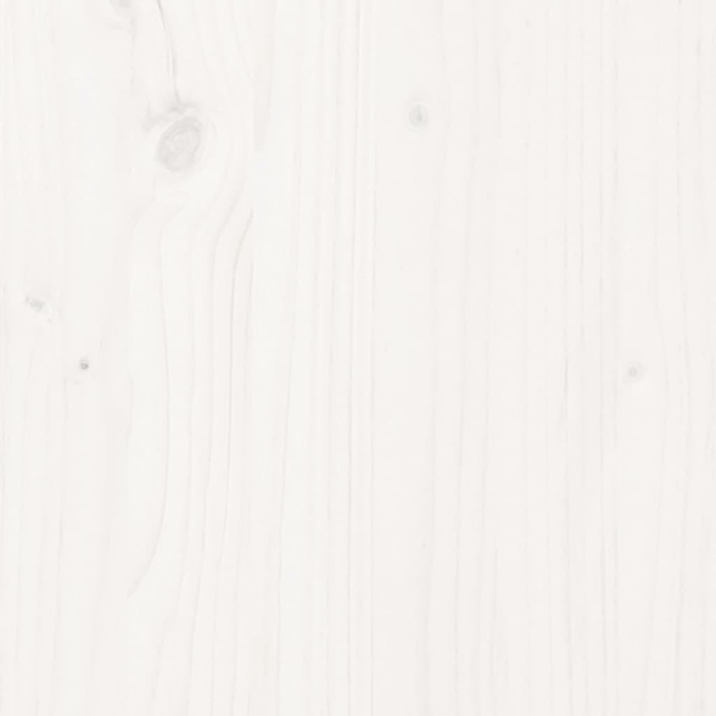 vidaXL Massivholzbett Kiefer 120x190 cm Weiß