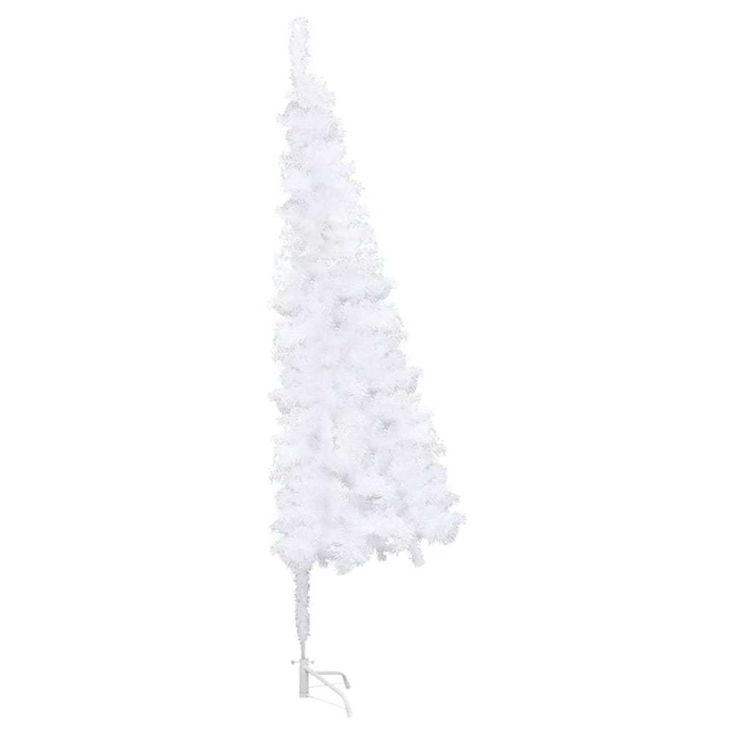 vidaXL Künstlicher Eck-Weihnachtsbaum Weiß 120 cm PVC