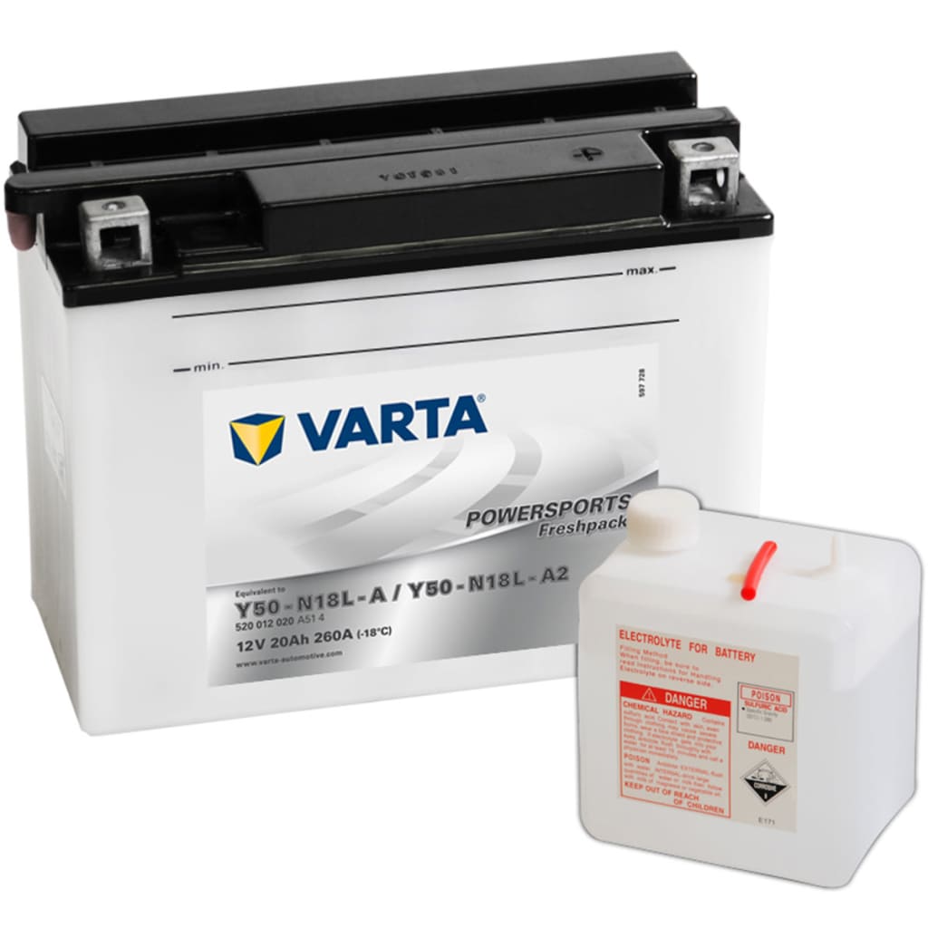 Varta Motorradbatterie Powersports Freshpack Y50-N18L-A/A2
