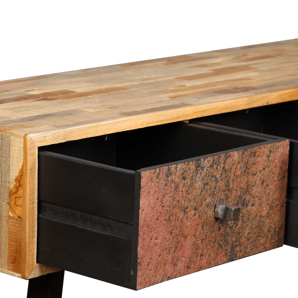 vidaXL Konsolentisch Recyceltes Teak Massiv 120 x 30 x 76 cm