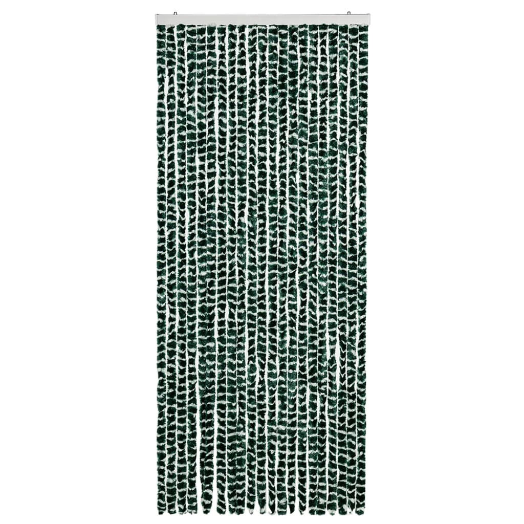 vidaXL Insektenschutz-Vorhang Grün und Weiß 90x220 cm Chenille