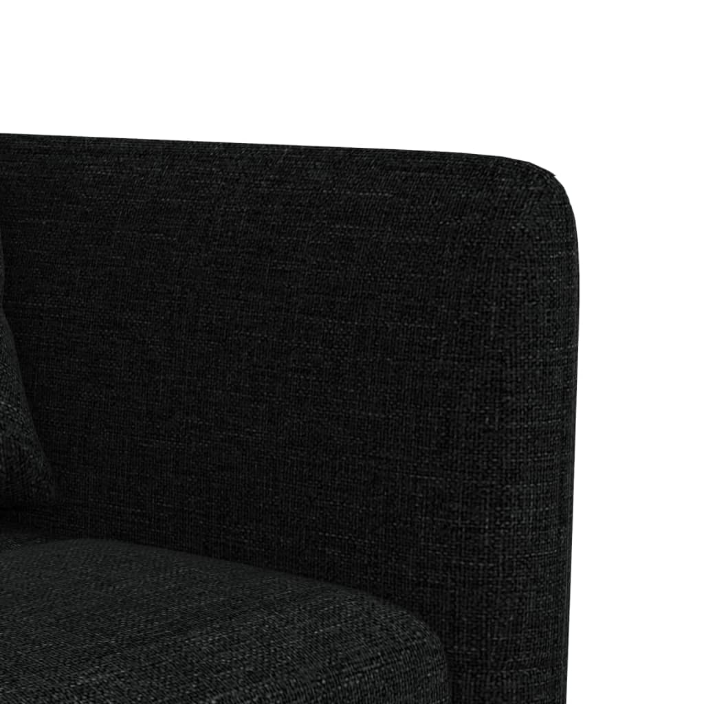 vidaXL Schlafsofa in L-Form Schwarz 275x140x70 cm Stoff