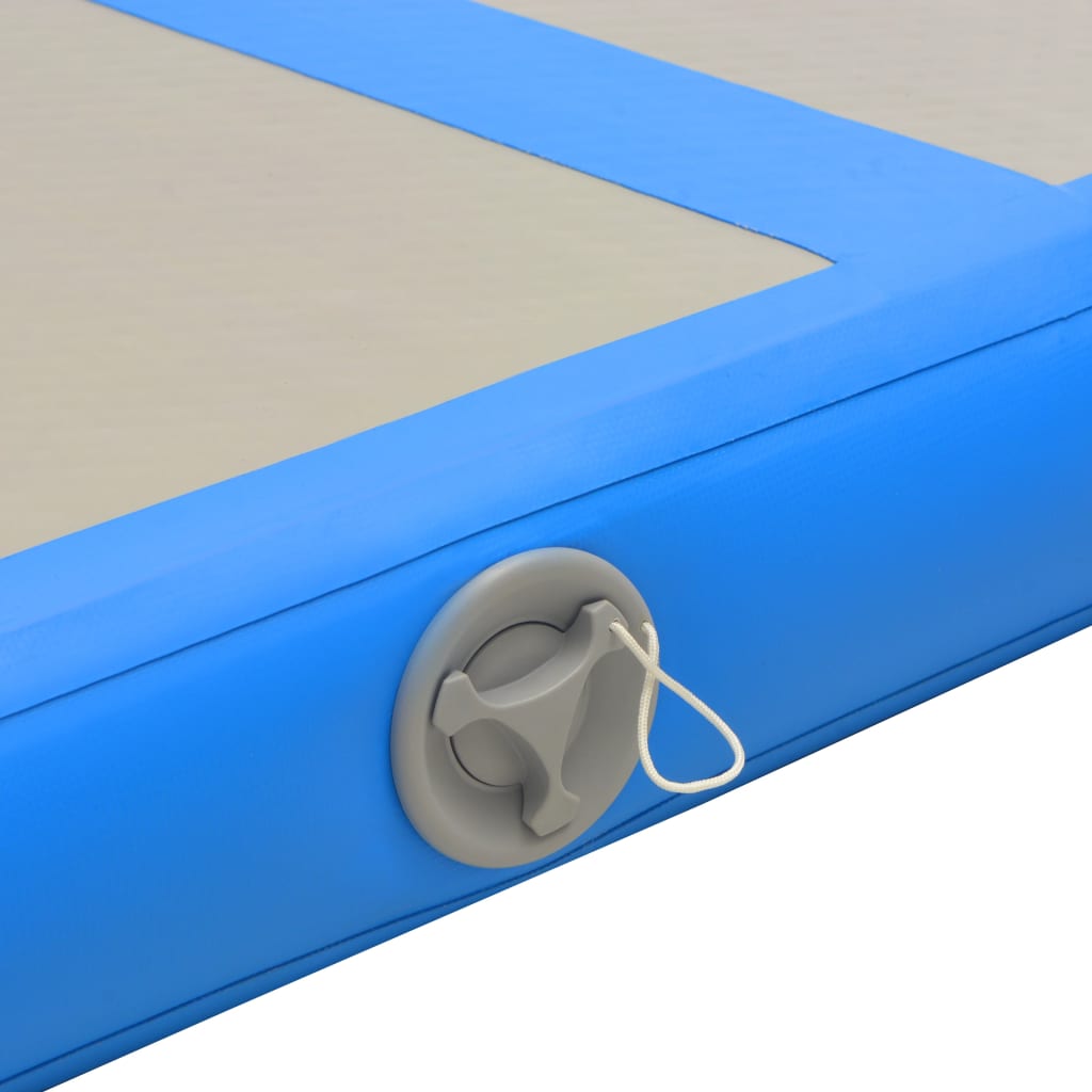 vidaXL Aufblasbare Gymnastikmatte mit Pumpe 500x100x10 cm PVC Blau