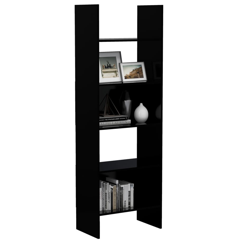 vidaXL Bücherregal Schwarz 60x35x180 cm Holzwerkstoff